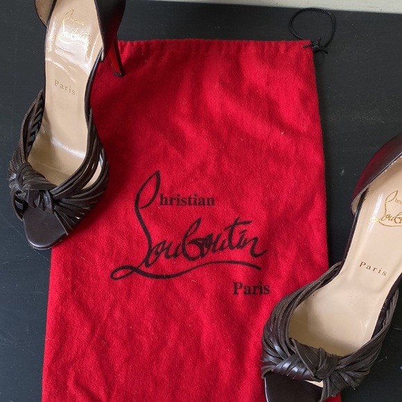 Christian Louboutin Brown D’Orsay Heel size 39 - Picture 7 of 11